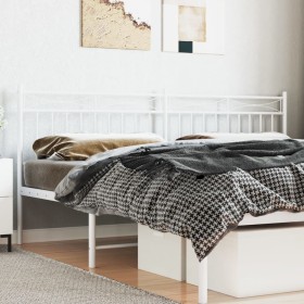 Cabecero de metal blanco 193 cm de , Cabeceros y pies de cama - Ref: Foro24-373777, Precio: 34,99 €, Descuento: %