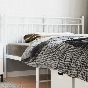 White metal headboard 160 cm by , Headboards and footboards - Ref: Foro24-373775, Price: 33,99 €, Discount: %