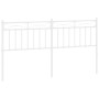 Cabecero de metal blanco 160 cm de , Cabeceros y pies de cama - Ref: Foro24-373775, Precio: 32,48 €, Descuento: %