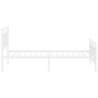 Metal bed frame with headboard and footboard white 107x203 cm by , Beds and slatted bases - Ref: Foro24-373754, Price: 75,66 ...