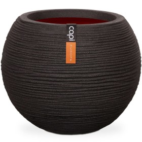 Capi Nature Rib vase round black 62x48 cm KBLR271 by Capi, Pots and planters - Ref: Foro24-424218, Price: 204,91 €, Discount: %