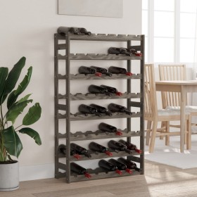 Wine rack for 56 bottles solid gray pine wood by , Wine racks - Ref: Foro24-373382, Price: 53,82 €, Discount: %