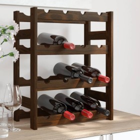 Wine rack for 16 bottles solid brown pine wood by , Wine racks - Ref: Foro24-373389, Price: 25,01 €, Discount: %