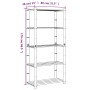 5-tier solid brown pine wood shelf 80x38x170 cm by , Industrial shelving - Ref: Foro24-373396, Price: 55,99 €, Discount: %