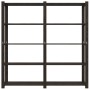 5-tier solid black pine wood shelf 170x38x170 cm by , Industrial shelving - Ref: Foro24-373406, Price: 96,84 €, Discount: %