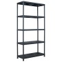 Plastic shelf 260 kg 90x40x180 cm black by , Industrial shelving - Ref: Foro24-45680, Price: 139,88 €, Discount: %