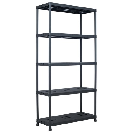 Plastic shelf 260 kg 90x40x180 cm black by , Industrial shelving - Ref: Foro24-45680, Price: 139,88 €, Discount: %