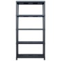 Plastic shelf 260 kg 90x40x180 cm black by , Industrial shelving - Ref: Foro24-45680, Price: 139,88 €, Discount: %