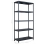 Kunststoffboden 260 kg 90x40x180 cm schwarz von , Industrieregale - Ref: Foro24-45680, Preis: 139,88 €, Rabatt: %