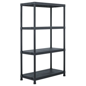 Plastic shelf 200 kg 80x40x138 cm black by , Industrial shelving - Ref: Foro24-45675, Price: 88,99 €, Discount: %