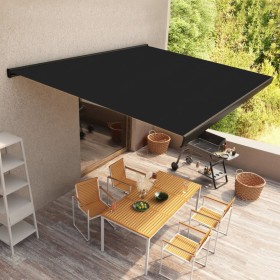 Anthracite gray motorized reel awning 300x250 cm by , Awnings - Ref: Foro24-3052682, Price: 630,99 €, Discount: %