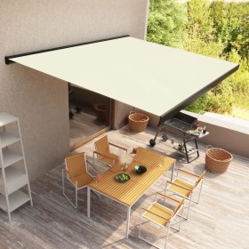 Cream-colored motorized reel awning 500x300 cm by , Awnings - Ref: Foro24-3052696, Price: 802,99 €, Discount: %