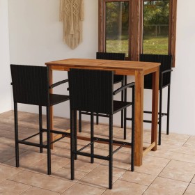 Garden bar set 5 pieces black by , Garden sets - Ref: Foro24-3068001, Price: 395,99 €, Discount: %