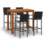 Garden bar set 5 pieces black by , Garden sets - Ref: Foro24-3068001, Price: 395,99 €, Discount: %