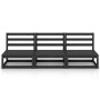 Garden sofa, 3-seater, black solid pine wood by , Outdoor sofas - Ref: Foro24-3075303, Price: 210,36 €, Discount: %