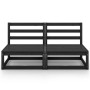 Garden sofa, 2-seater, black solid pine wood by , Outdoor sofas - Ref: Foro24-3075233, Price: 126,99 €, Discount: %