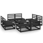 Juego de muebles de jardín 9 piezas negro madera madera pino de , Conjuntos de jardín - Ref: Foro24-3075278, Precio: 591,39 €...