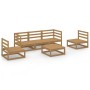 6-piece honey brown solid pine wood garden furniture. by , Garden sets - Ref: Foro24-3075397, Price: 405,47 €, Discount: %