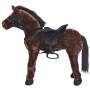 Caballo de peluche de pie marrón oscuro XXL de vidaXL, Animales de peluche - Ref: Foro24-91327, Precio: 87,16 €, Descuento: %