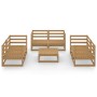 7-piece honey brown solid pine wood garden furniture by , Garden sets - Ref: Foro24-3075447, Price: 442,16 €, Discount: %