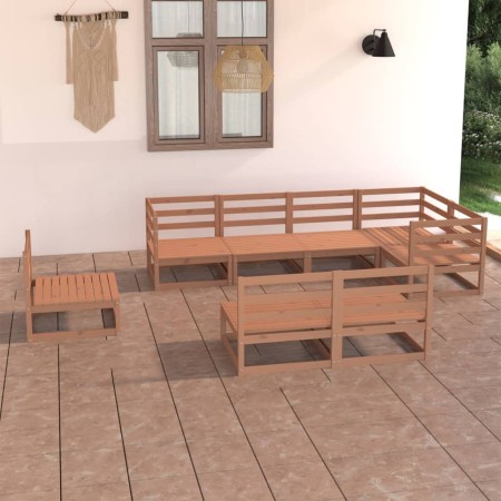 Muebles de jardín 8 piezas marrón miel madera maciza de pino de , Conjuntos de jardín - Ref: Foro24-3075627, Precio: 546,17 €...