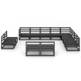 12-piece garden furniture set with black cushions and pine wood. by , Garden sets - Ref: Foro24-3075898, Price: 898,23 €, Dis...