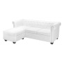 Sofá Chesterfield en forma de L cuero sintético blanco de vidaXL, Sofás - Ref: Foro24-245537, Precio: 599,00 €, Descuento: %