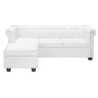 L-förmiges Chesterfield-Sofa aus weißem Kunstleder von vidaXL, Sofas - Ref: Foro24-245537, Preis: 599,86 €, Rabatt: %