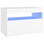 Bedside table with white plywood LED lights 60x35x40 cm by , Nightstands - Ref: Foro24-3082774, Price: 46,46 €, Discount: %