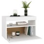 Bedside table with white plywood LED lights 60x35x40 cm by , Nightstands - Ref: Foro24-3082774, Price: 46,46 €, Discount: %