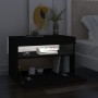 Mesita de noche con luces LED contrachapada negro 60x35x40 cm de , Mesitas de noche - Ref: Foro24-3082776, Precio: 46,34 €, D...