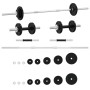 30 kg cast iron barbell and dumbbell set by , free weight - Ref: Foro24-93631, Price: 100,99 €, Discount: %