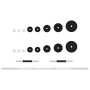 30 kg cast iron barbell and dumbbell set by , free weight - Ref: Foro24-93631, Price: 100,99 €, Discount: %