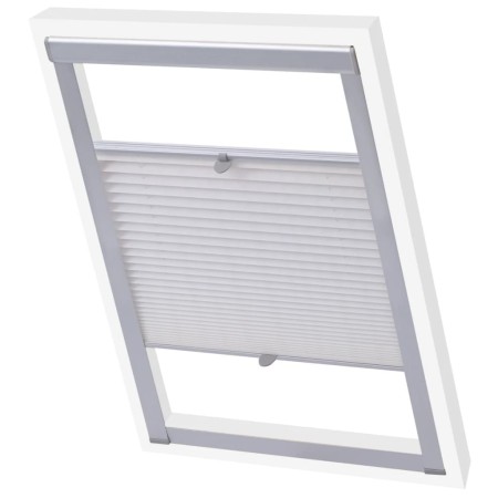 White pleated blind MK08 by , Blinds and blinds - Ref: Foro24-133530, Price: 40,28 €, Discount: %