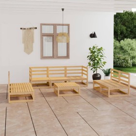 8-piece solid pine wood garden furniture set by , Garden sets - Ref: Foro24-3075424, Price: 431,26 €, Discount: %