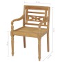 Batavia chairs 2 units solid teak wood by vidaXL, Garden chairs - Ref: Foro24-43051, Price: 228,85 €, Discount: %