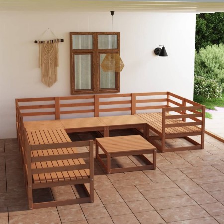 9-piece solid pine wood garden furniture set by , Garden sets - Ref: Foro24-3075982, Price: 624,84 €, Discount: %