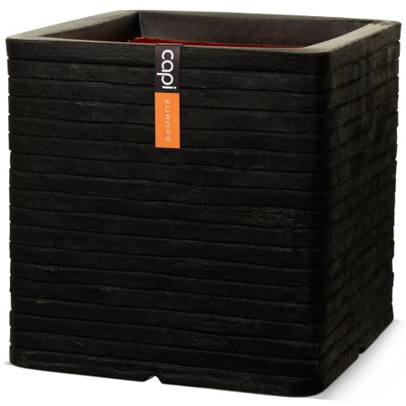 Capi Planter Nature Row square black 40x40 cm KBLRO903 by Capi, Pots and planters - Ref: Foro24-424254, Price: 97,59 €, Disco...