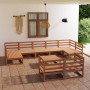 10-teiliges Gartenmöbel-Set aus massivem Kiefernholz von , Gartensets - Ref: Foro24-3076207, Preis: 719,41 €, Rabatt: %