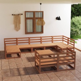 10-piece solid pine wood garden furniture set by , Garden sets - Ref: Foro24-3076207, Price: 718,99 €, Discount: %