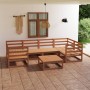 7-teiliges Gartenmöbel-Set aus massivem Kiefernholz von , Gartensets - Ref: Foro24-3076247, Preis: 457,27 €, Rabatt: %