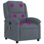 Dark gray velvet reclining massage chair by , Armchairs - Ref: Foro24-371809, Price: 258,83 €, Discount: %