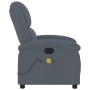 Dark gray velvet reclining massage chair by , Armchairs - Ref: Foro24-371809, Price: 258,83 €, Discount: %