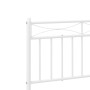 Estructura de cama de metal con cabecero blanco 107x203 cm de , Camas y somieres - Ref: Foro24-373736, Precio: 66,72 €, Descu...