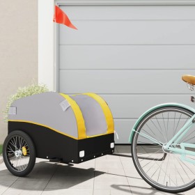 Bicycle trailer, black and yellow iron, 45 kg by , Bicycle trailers - Ref: Foro24-94127, Price: 76,99 €, Discount: %