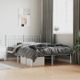 White metal bed frame with headboard 140x200 cm by , Beds and slatted bases - Ref: Foro24-373741, Price: 93,57 €, Discount: %