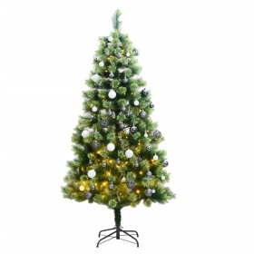 Artificial Christmas tree with hinges 300 LED and balls 180 cm by , Christmas trees - Ref: Foro24-3210420, Price: 114,72 €, D...