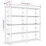 5-level solid pine wood bookshelf in brown, 170x38x170 cm by , Industrial shelving - Ref: Foro24-373395, Price: 102,16 €, Dis...