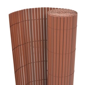 Brown PVC double-sided garden fence 90x300 cm by vidaXL, fence panels - Ref: Foro24-43625, Price: 32,26 €, Discount: %