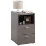 FMD Bedside table with 2 drawers and open shelf matte gray by FMD, Nightstands - Ref: Foro24-428716, Price: 123,36 €, Discoun...